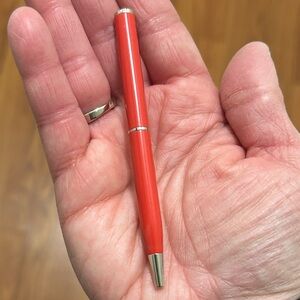 Coach Sleek Red Ballpoint Pen with Silver Accents. Authentic. New.